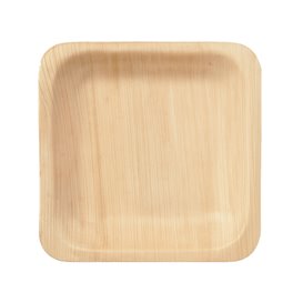 Plato de Madera Cuadrado 9x9cm (600 Uds)