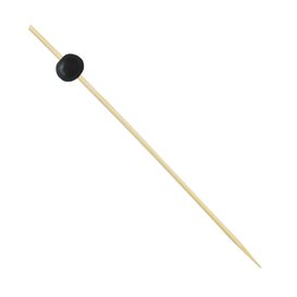 Pinchos de Bambú Decorado "Big Ball" Negro 12,5cm (100 Uds)