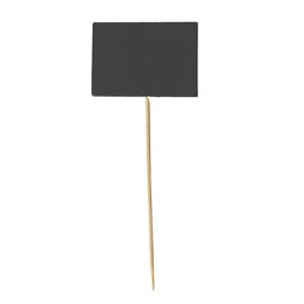 Pinchos de Bambú con Pizarra 6,3x3,8cm (1.000 Uds)