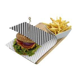Envuelta Antigrasa “Vichy” Negro 31x42cm (1.000 Uds)