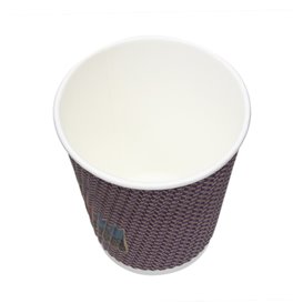 Vaso Cartón Rizado Kraft 7Oz/200ml Ø7,3cm (25 Uds)
