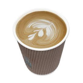 Vaso Cartón Rizado Kraft 8Oz/230ml Ø8,0cm (25 Uds)