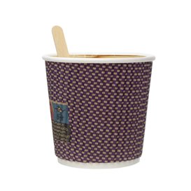 Vaso Cartón Rizado Kraft 4Oz/110ml Ø6,2cm (500 Uds)