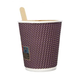 Vaso Cartón Rizado Kraft 7Oz/200ml Ø7,3cm (25 Uds)