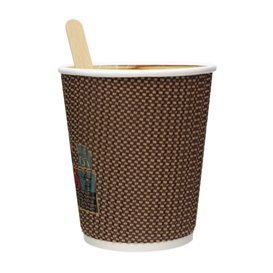Vaso Cartón Rizado Kraft 8Oz/230ml Ø8,0cm (25 Uds)