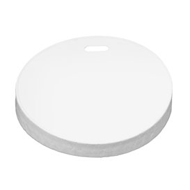 Tapa Travel con Agujero de Papel Blanca Ø8,0cm (50 Uds) 