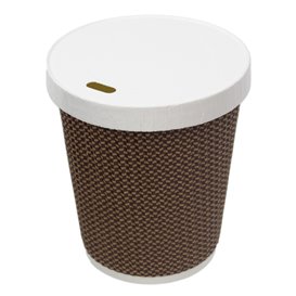 Tapa Travel con Agujero de Papel Blanca Ø8,0cm (50 Uds) 