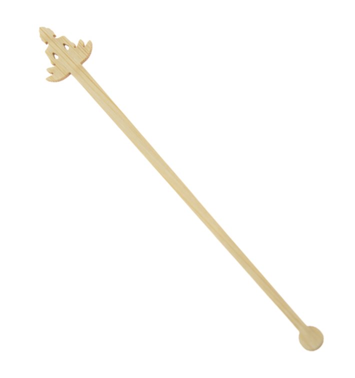 Agitador de Bambú “Bouddha 1” para Bebida 14cm (600 Uds)