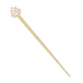 Agitador de Bambú Flor de Loto para Bebida 12cm (50 Uds)