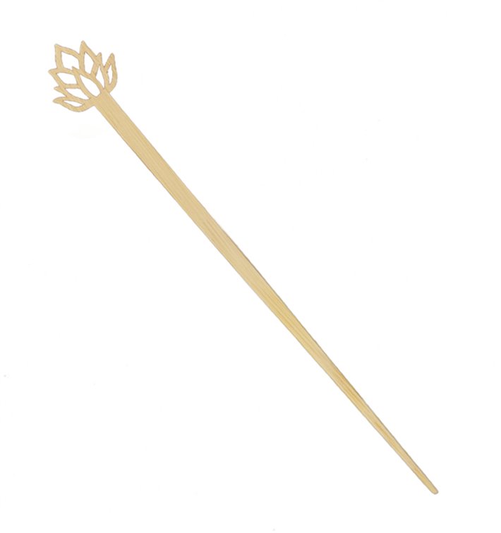 Agitador de Bambú Flor de Loto para Bebida 12cm (600 Uds)
