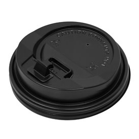 Tapa SIP de PS para Vaso Cartón Negra Ø8,0cm (1.000 Uds)