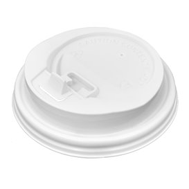 Tapa SIP de PS para Vaso Cartón Blanca Ø8,0cm (50 Uds)