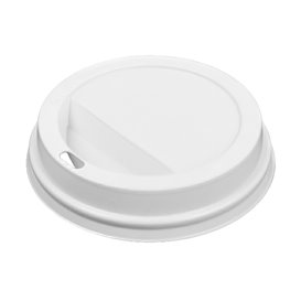 Tapa SIP de PS para Vaso Cartón Blanca Ø7,3cm (50 Uds)