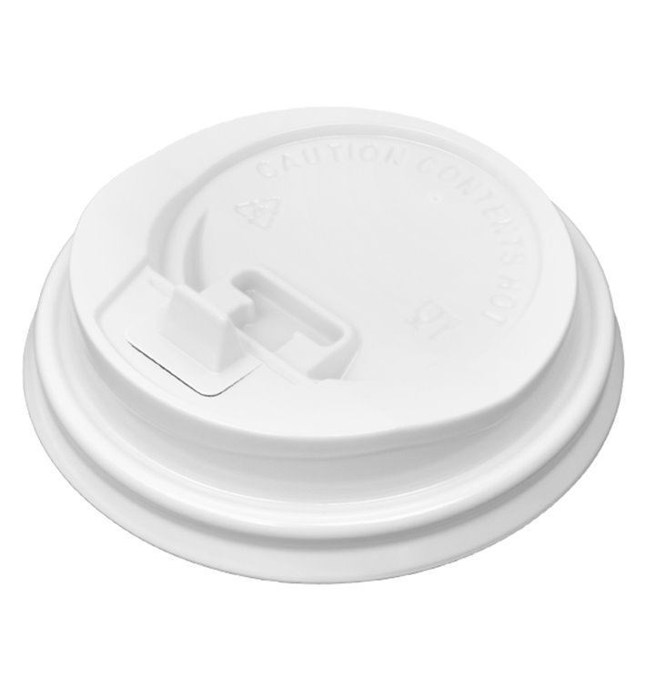 Tapa SIP de PS para Vaso Cartón Blanca Ø7,3cm (1.000 Uds)
