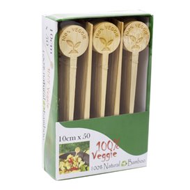 Palillo Marcador de Bambú Veggie 10cm (600 Uds)