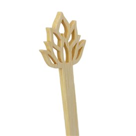 Agitador de Bambú Flor de Loto para Bebida 14cm (600 Uds)