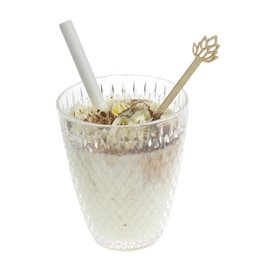 Agitador de Bambú Flor de Loto para Bebida 14cm (50 Uds)