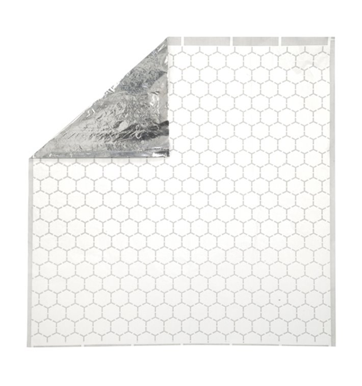 Papel Aluminio Antigrasa Plata 41*41cm (500 Uds)
