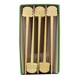 Pincho de Bambú Hamburguesa 12cm (50 Uds)