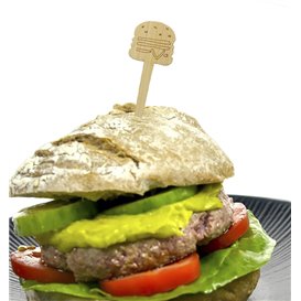 Pincho de Bambú Hamburguesa 12cm (600 Uds)