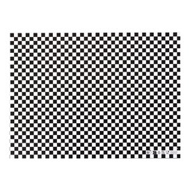 Envuelta Antigrasa “Vichy” Negro 31x42cm (1.000 Uds)