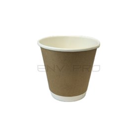 Vaso Cartón 8Oz/240ml Doble Pared Liso Kraft Ø8cm (500 Uds)