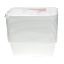 Tarrina Rectangular PP Blanca 750ml 17x11,5x6,4cm (25 Uds)