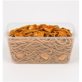 Tarrina Plástico Rectangular PP Transparente 1.000ml 17,4x11,6x7cm (25 Uds)