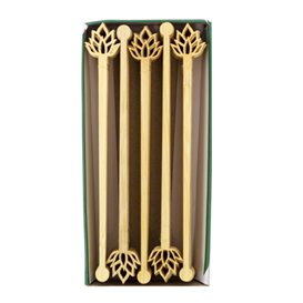 Agitador de Bambú Flor de Loto para Bebida 14cm (600 Uds)