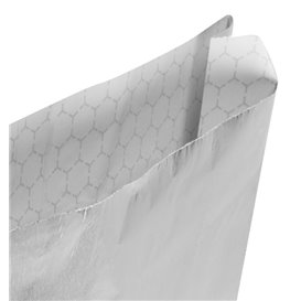 Bolsa de Papel Aluminio Antigrasa Plata 22,3+5x20cm (250 Uds)
