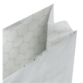 Bolsa de Papel Aluminio Antigrasa Plata 31,5+5x10,3cm (250 Uds)