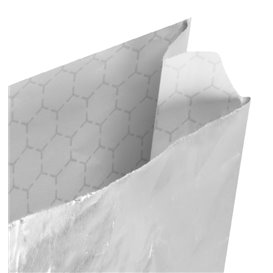 Bolsa de Papel Aluminio Antigrasa Plata 26+5x10,3cm (2000 Uds)