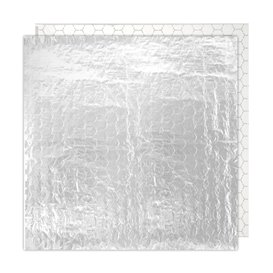 Envuelta Aluminio Antigrasa Plata 35x35cm (1000 Uds)
