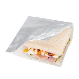 Bolsa Aluminio Antigrasa Plata 2L 16x16cm (500  Uds)