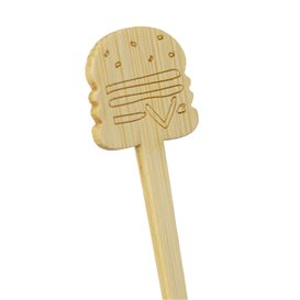Pincho de Bambú Hamburguesa 12cm (50 Uds)