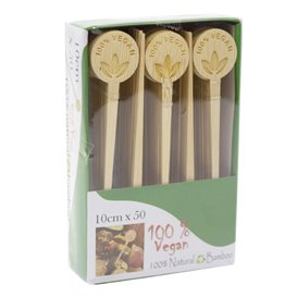 Palillo Marcador de Bambú Vegan 10cm (50 Uds)
