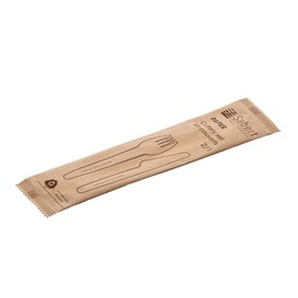 Set Cubiertos Cartón Kraft Tenedor y Cuchillo (50 Uds)