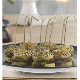 Pincho Curvo de Bambú 9 cm (100 Uds)