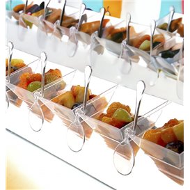Soporte para Conos PS Transparente 6 Huecos 40x6.5x7cm (6 Uds)
