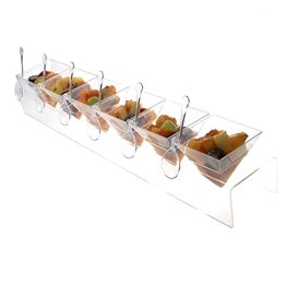 Soporte para Conos PS Transparente 6 Huecos 40x6.5x7cm (6 Uds)