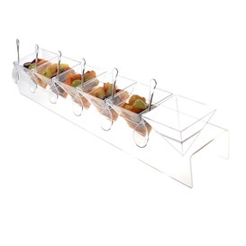 Soporte para Conos PS Transparente 6 Huecos 40x6.5x7cm (1 Uds)