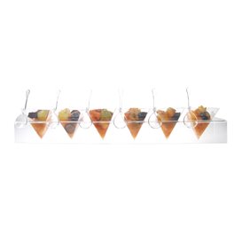 Soporte para Conos PS Transparente 6 Huecos 40x6.5x7cm (6 Uds)