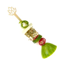 Pincho de Bambú Flor de Loto 12cm (50 Uds)