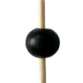 Pinchos de Bambú Decorado "Big Ball" Negro 12,5cm (100 Uds)