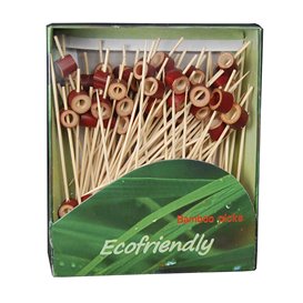 Pincho de Bambú Anillo Rojo 12cm (1000 Uds)