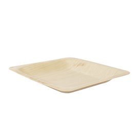 Plato de Madera Cuadrado 10,5x10,5cm (25 Uds)