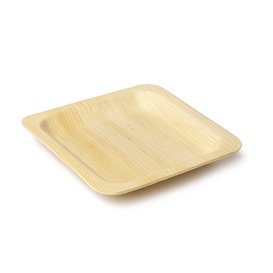 Plato de Madera Cuadrado 10,5x10,5cm (25 Uds)