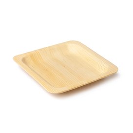 Plato de Madera Cuadrado 9x9cm (600 Uds)
