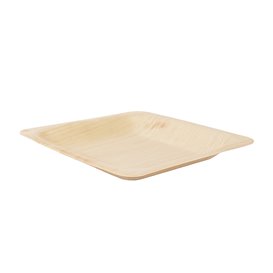 Plato de Madera Cuadrado 9x9cm (25 Uds)