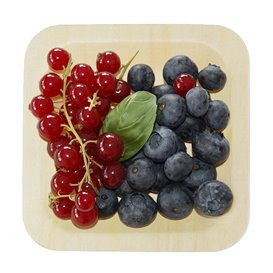 Plato de Madera Cuadrado 9x9cm (25 Uds)
